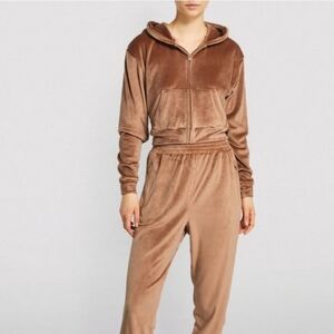 SKIMS Brown Velour Jacket